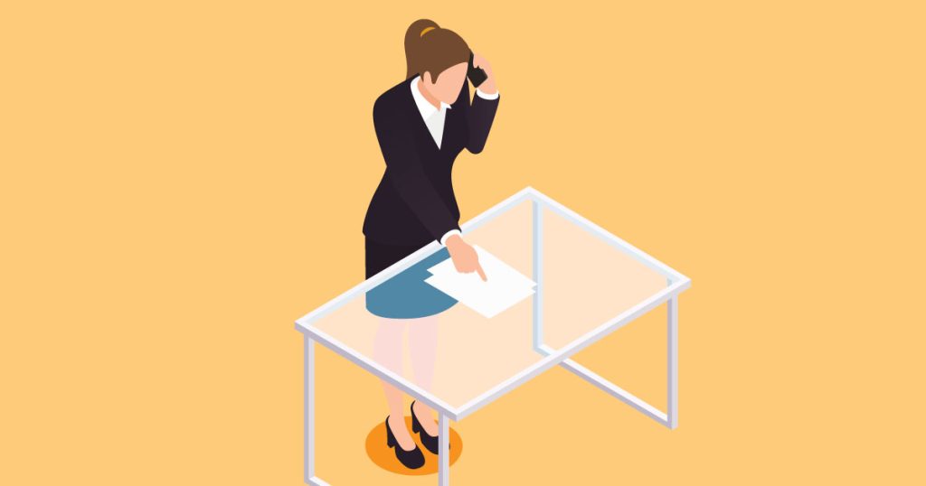 Woman at desk